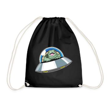 Turtle Spaceship Space - Sac de sport léger - noir - Devant