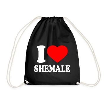 I love shemale - Sac de sport léger - noir - Devant