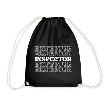 Inspector Reviewer Examiner Scrutinizer Checker - Drawstring Bag - black - Front