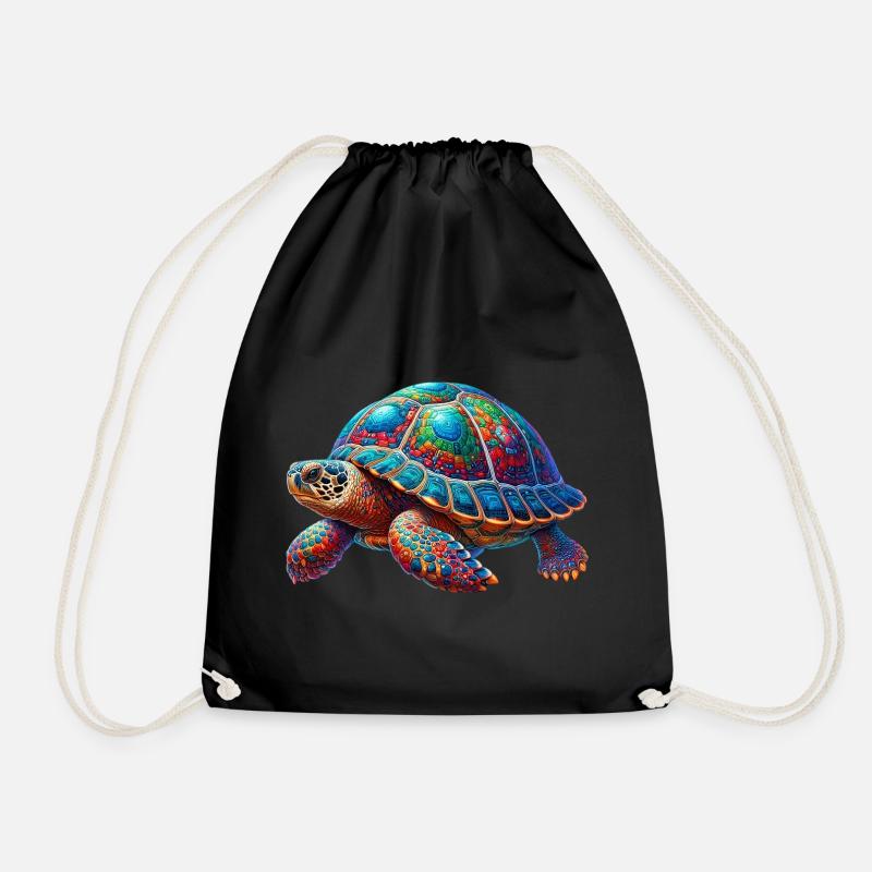 Schildkröte - Turnbeutel - Schwarz