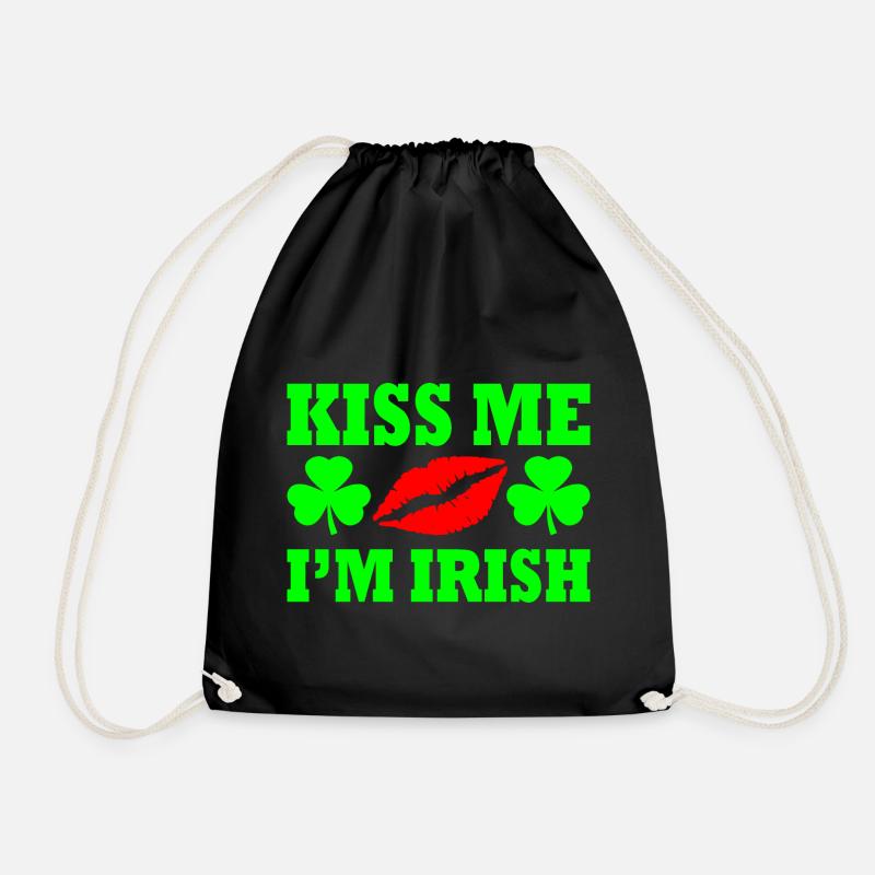 Kiss me im irish - Turnbeutel - Schwarz