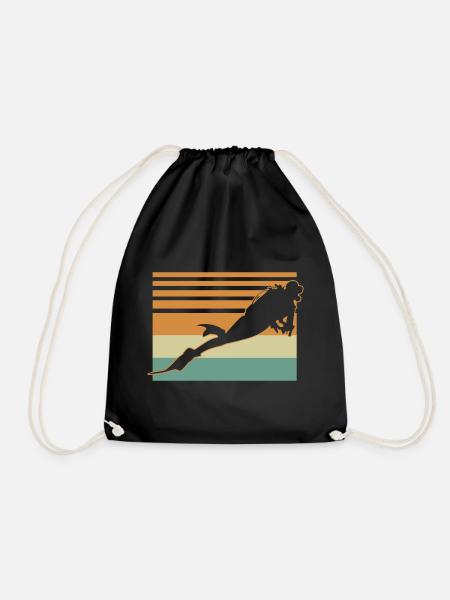 Diver Flag - Turnbeutel - Schwarz