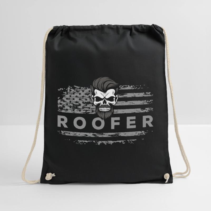 Roofer house construction construction site apprentice Drawstring Bag