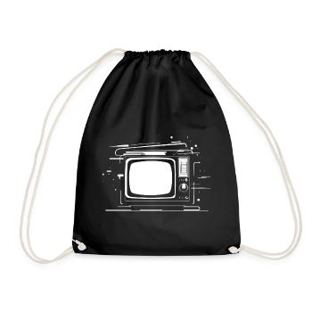 Retro TV - Drawstring Bag - black - Front