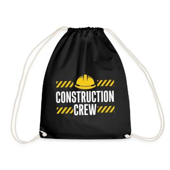 Construction Crew Safety Design - Drawstring Bag - black - Front