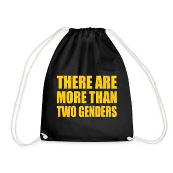 there are more than two genders - Drawstring Bag - black - Front