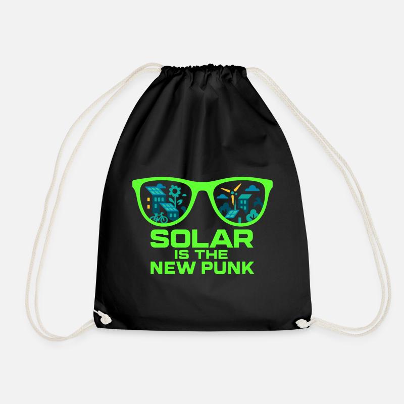 Solar Is the New Punk - Turnbeutel - Schwarz
