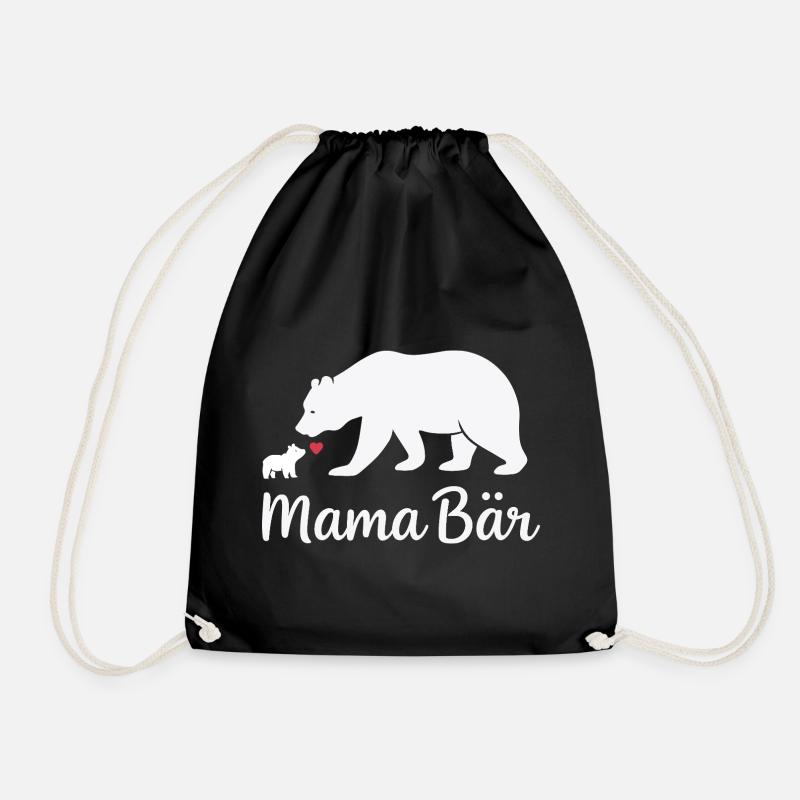 Future Maman MAMA BEAR Rétro Drôle - Sac de sport léger - noir