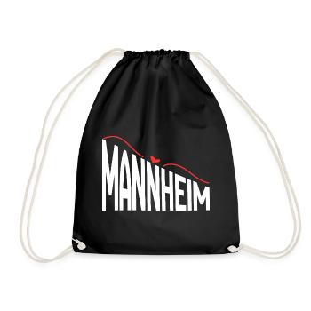 Mannheim - Turnbeutel - Schwarz - Vorne