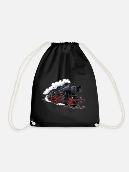 Dampf-Lokomotive 52 8154 - Turnbeutel - Schwarz
