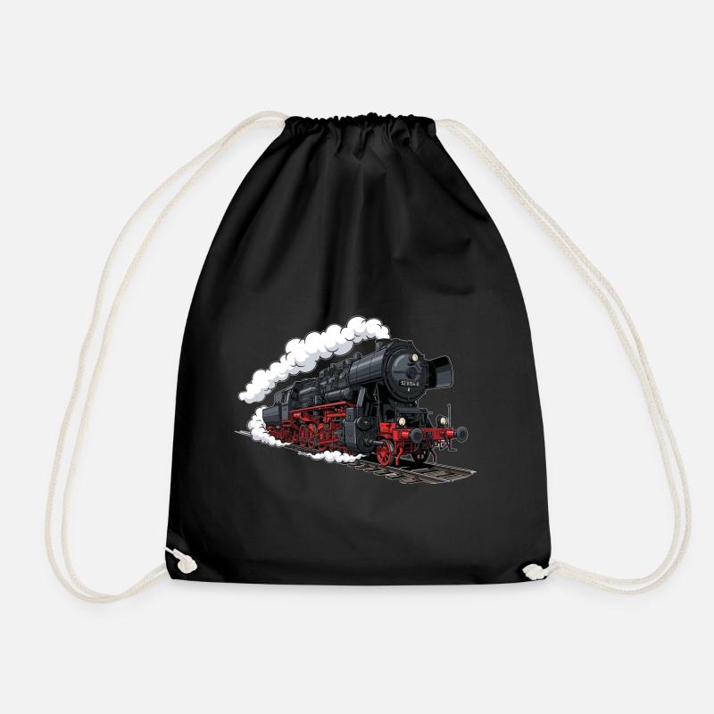Dampf-Lokomotive 52 8154 - Turnbeutel - Schwarz