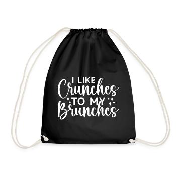 Powerlifting Bodybuilder Like Crunches My Brunches - Turnbeutel - Schwarz - Vorne