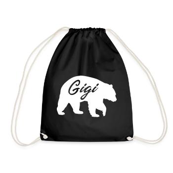 Chemise cadeau de grand-mère Gigi Bear - Sac de sport léger - noir - Devant
