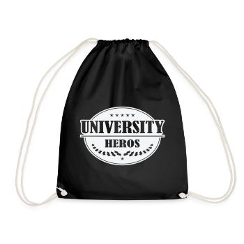 Unihelden Badge - Drawstring Bag - black - Front