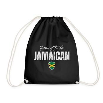 Jamaïcain fier, fabriqué en Jamaïque - Sac de sport léger - noir - Devant