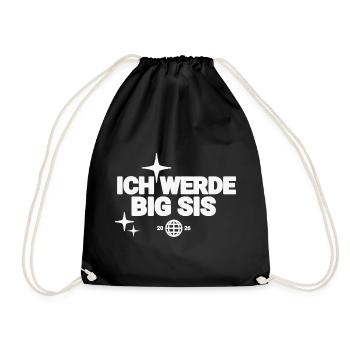 Ich Werde Big Sis - Turnbeutel - Schwarz - Vorne