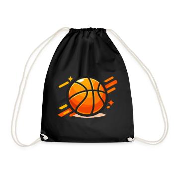 Dynamic Basketball Neon Orange - Drawstring Bag - black - Front