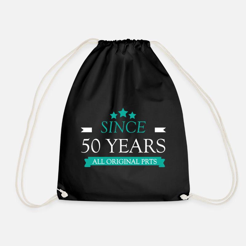 50. Geburtstag, seit 50 Jahren - Turnbeutel - Schwarz