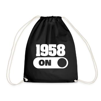 1958 - Drawstring Bag - black - Front