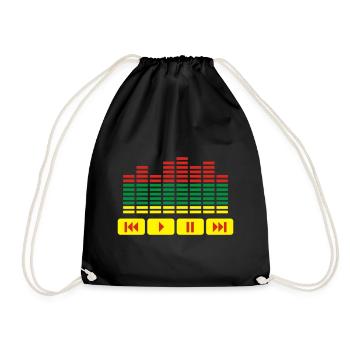 Equalizer DJ music player - Turnbeutel - Schwarz - Vorne