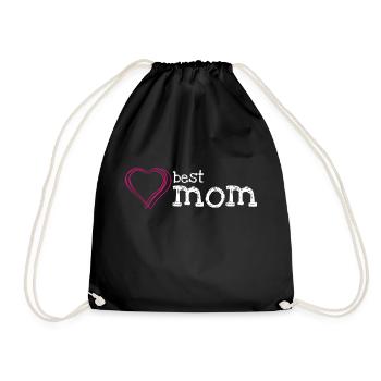 Best Mom - Drawstring Bag - black - Front