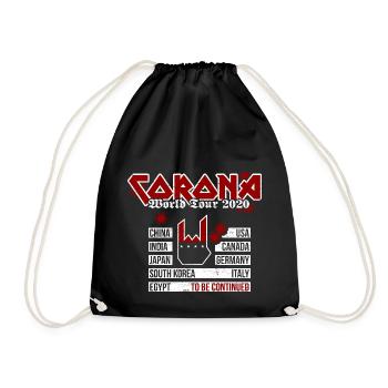 Corona World Tour 2020 - Metal Version - Turnbeutel - Schwarz - Vorne