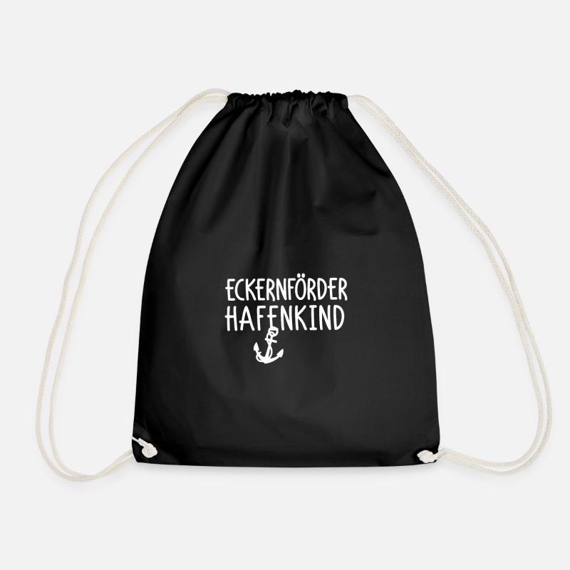 Eckernförder Hafenkind - Turnbeutel - Schwarz