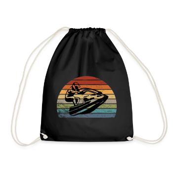 jet ski - Sac de sport léger - noir - Devant
