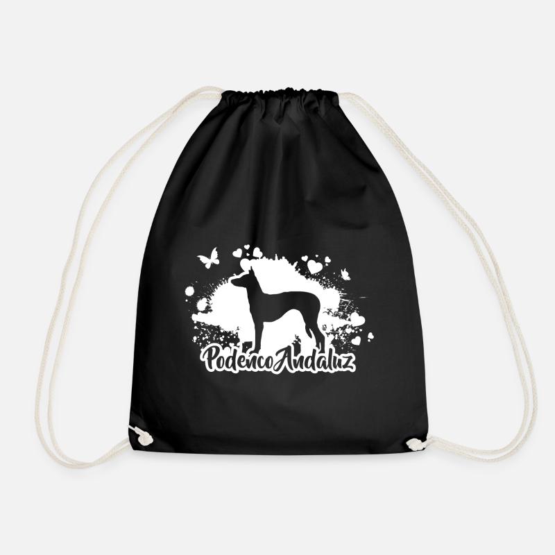 PODENCO ANDALUZ Hunderasse Hund Hunde Wilsigns - Turnbeutel - Schwarz