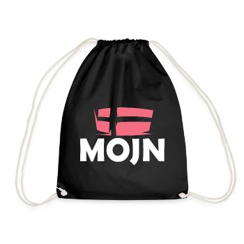 dansk Denmark Symbol Flag Flag Logo Graphic - Drawstring Bag - black - Front