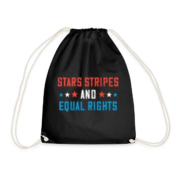 Stars Stripes and Equal Rights 4 juillet Femmes - Sac de sport léger - noir - Devant
