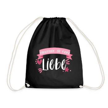 Klettern Eisklettern Wintersport Eis Geschenk - Turnbeutel - Schwarz - Vorne