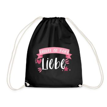 Ballett Ballerina Balletttänzerin Geschenk - Turnbeutel - Schwarz - Vorne