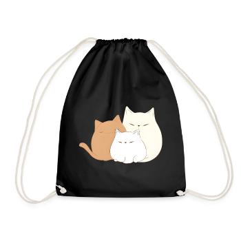 3 chatons - Sac de sport léger - noir - Devant