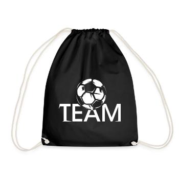 team mannschaft icon symbol ball fußball club - Turnbeutel - Schwarz - Vorne