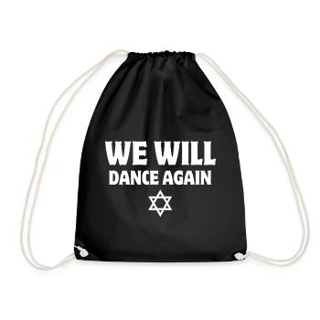 Israel, wir werden wieder tanzen - Turnbeutel - Schwarz - Vorne