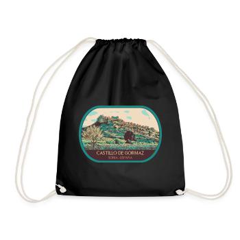 Illustration château Gormaz, Soria, Espagne - Sac de sport léger - noir - Devant