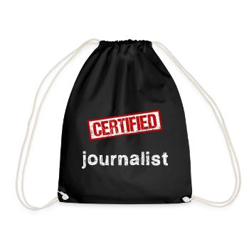 Journalist - Turnbeutel - Schwarz - Vorne