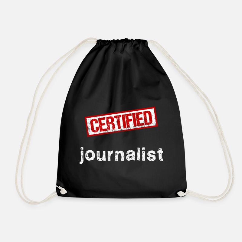 Journalist - Drawstring Bag - black