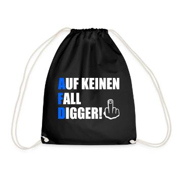 Definitely not digga - Drawstring Bag - black - Front