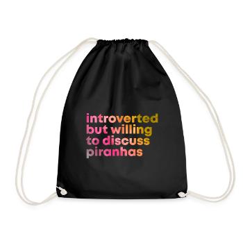 Piranha - Drawstring Bag - black - Front