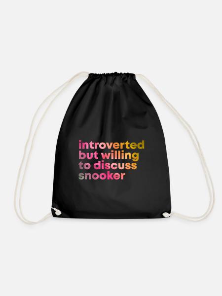 Snooker Snooker Snooker - Drawstring Bag - black