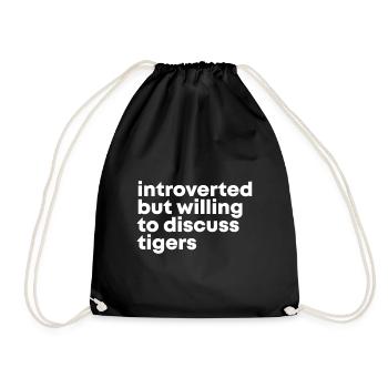 Tiger - Drawstring Bag - black - Front
