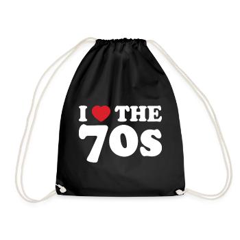 Love of the 70s - Drawstring Bag - black - Front