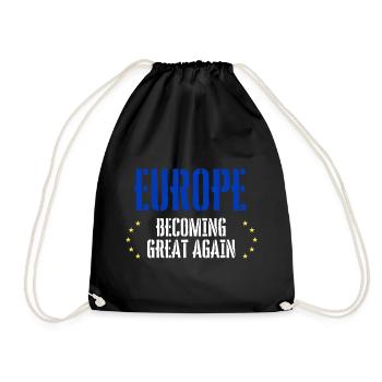 EUROPA wird wieder groß - Turnbeutel - Schwarz - Vorne