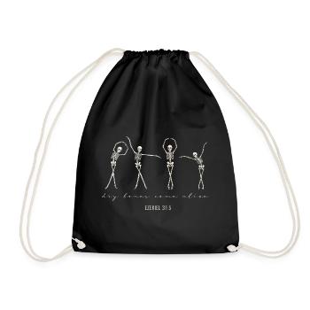 Dry Bones Come Alive – Ezekiel 37:5 - Drawstring Bag - black - Front