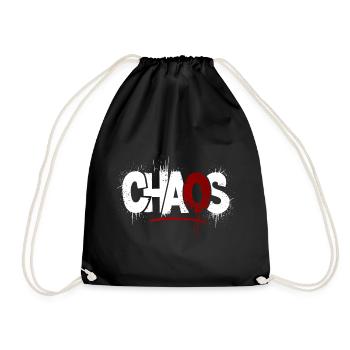 Chaos Splatter Symbolism - Drawstring Bag - black - Front