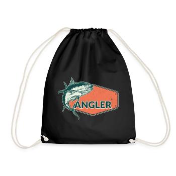 Angler Fish USA Design Orange - Turnbeutel - Schwarz - Vorne