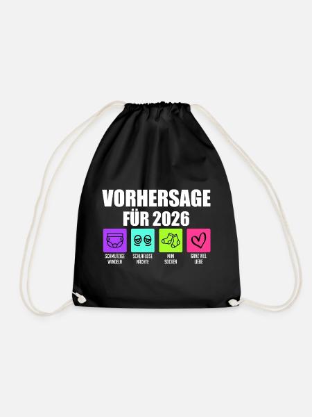 Bald Mama VORHERSAGE 2026 Lustiges - Turnbeutel - Schwarz