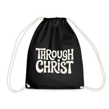 Par le Christ Jésus Chrétiens Foi - Sac de sport léger - noir - Devant